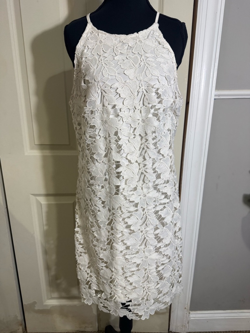a new day Cream Floral Lace Dress NWT SIZE MEDIUM